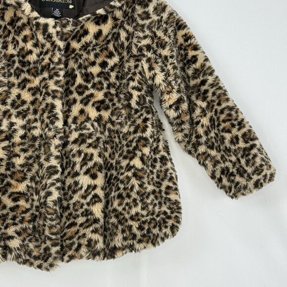 Rothschild Girl’s Leopard Print Faux Fur Jacket Coat, Size M 5/6 - Picture 12 of 16